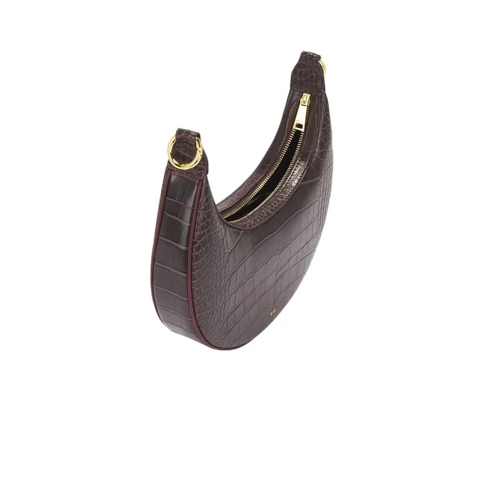 JW PEI Carly Saddle Bag in Brown Croc New Womens Shoulder Purse - Picture 5 of 14